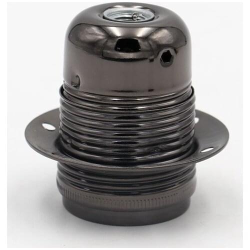 Metal Lamp Holder E27 Theaded Bulb Light Socket E27 Fittings With Lampshade Ring