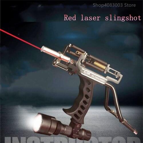 Powerful Target Shooting Laser Slingshot Folding Wrist Catapult Fishing Sling Shot With Arrow Clip hunting and accessories