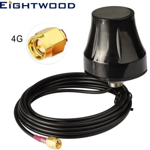 Eightwood 4G LTE Screw Mount Omni 2dBi SMA Male Antenna Aerial for 4G LTE Router Vehicle Truck Marine Boat Mobile Booster System