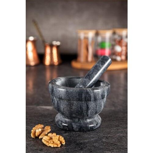 Natural Marble Grinder Muller Smoked-black Ø 10 Cm