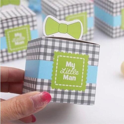 New "My Little Man" Birthday Party Candy Box Gift Packaging Chocolate package Favors 60pcs gift box