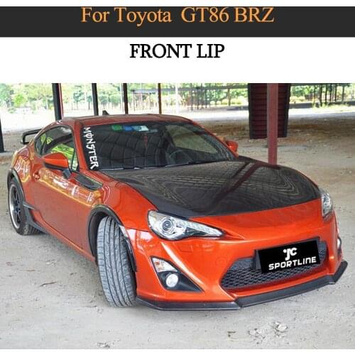 Front Bumper Lip Spoiler For Toyota 86 2014 - 2016 Carbon Fiber Car Front Bumper Lip Spoiler Splitters