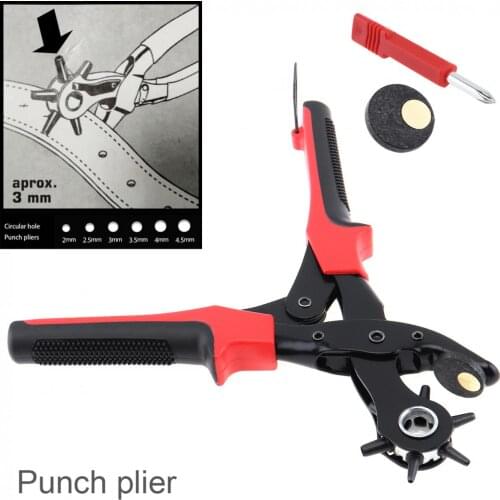 Hole Puncher Full Round Hole Puncher with Hole Sewing Machine Bag Punching Rotating Strap Home Belt Leather Hand Tools