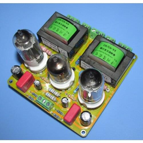 2WX2 5670 push 5686 tube single-ended Class A stereo power amplifier board JCDQ79F, 3 small 9-pin tube