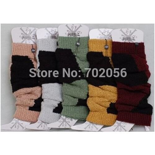 Split joint Patchwork Leg Warmers Ballet Dance Warm up knitted Gaiters Boot Cuffs long gloves Boot Covers #3651