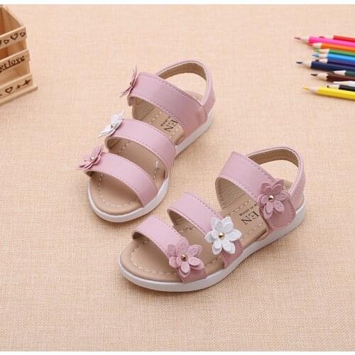 Girls Sandals Three Flowers Roman Shoes Fashion Korean Childrens Beach Shoes Baby Shoes Childrens Shoes Shoes Girls