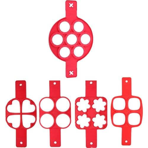 Silikon 4 Loch DIY Pfannkuchen Maker Backen Kuchen Form Kinder Mini Ei Werkzeuge Backen Küche Zubehör Silikon formen mold backen