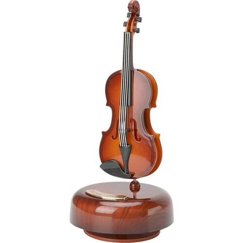Violin Music Box, Rotating Musical Base, Classical Music Box Instrument, Gift for Boys Girls Birthday Christmas