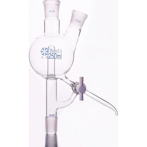Solvent distillation head 250ml/300ml/500ml/1000ml/2000ml,24/29,Solvent ball distillation head device,Single PTFE switch valve
