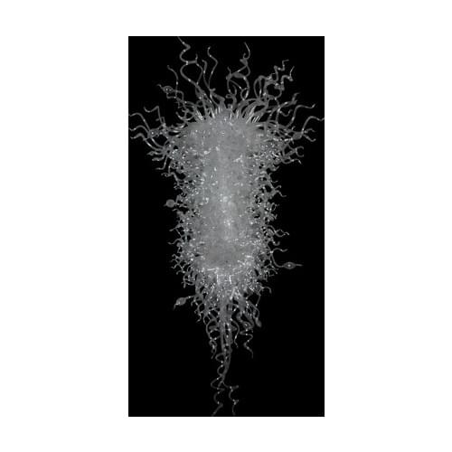 Modern Type Luxury Hand Blown White Glass Large Chandelier