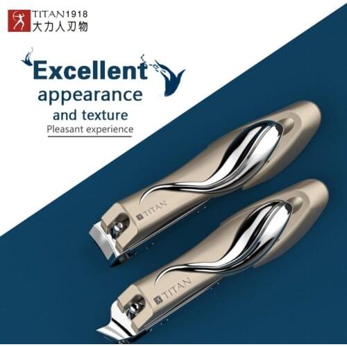 TITAN Nail titan Trimmer Pedicure Scissor Stainless Steel Anti Splash Fingernail Cutter Manicure Nail Clippers free shipping