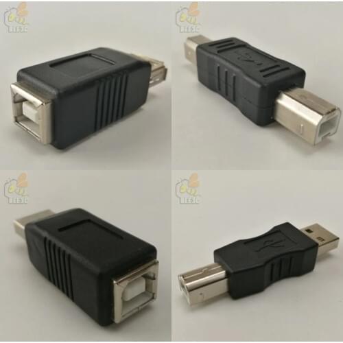 USB 2.0 USB2.0 type-A TO type-B female to male type A to type B Plug Extend Printer black print adapter 4 four for choose 300pcs