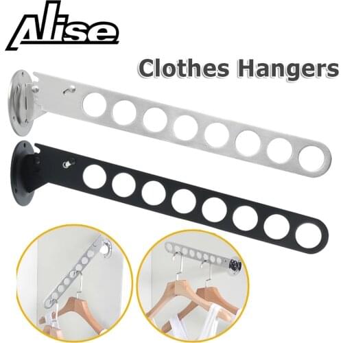 8Hole Clothes rack Clothes Hangers Wall Mounted Hanger Stainless Steel Indoor Space Saving Clothes Hangers for clothes