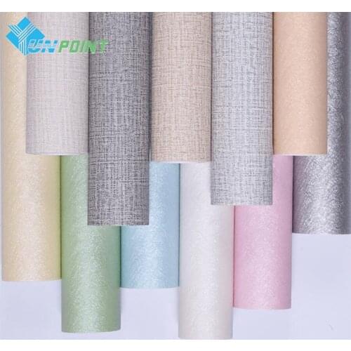 YUNPOINT Waterproof PVC Self-Adhesive Wallpaper Dormitory Bedroom Background Decorative Film Solid Color Home Decor Wall Sticker