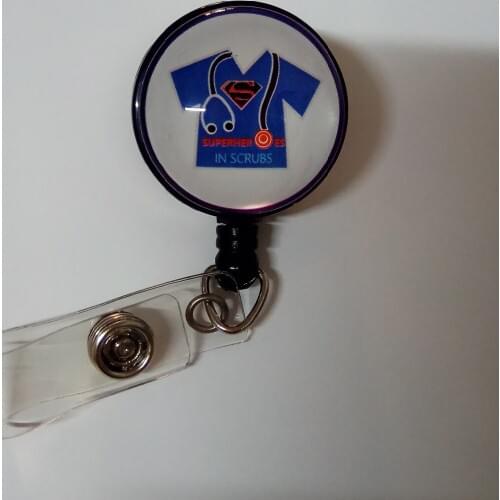 Superheroes In Scrubs Retractable ID Badge Reel 10pcs/lot