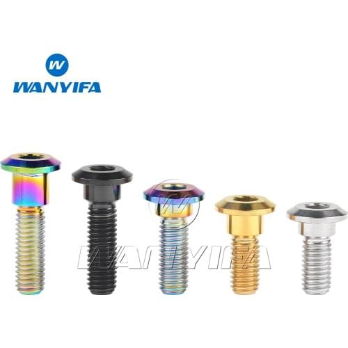 Wanyifa Titanium Ti M8x20 22 30 33mm Bolt Screws Hex Socket Head for Suzuki Yamaha Disc Brake Rotor Bolts