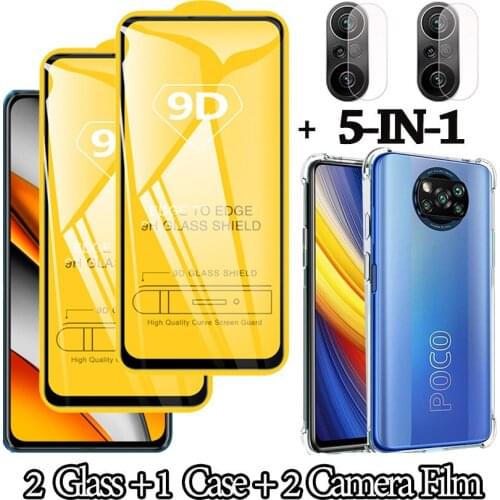 Films Tempered Glass xiaomi poco f3 Screen Protector for mi poko m3 nfc Glass pocox-3 Camera Film Pocophone x3 f3 pro Glass Case