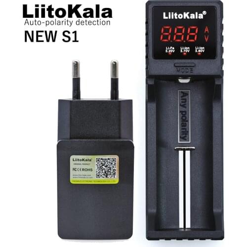 LiitoKalas new Lii-S1 Lii-100 battery charger for charging 18650 26650 AA AAA batteries with automatic polarity detection+5V 1A