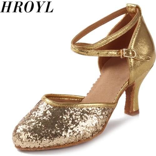 Girls womens Ballroom Latin modern Salsa tango dance shoes 7cm heel free shipping WX