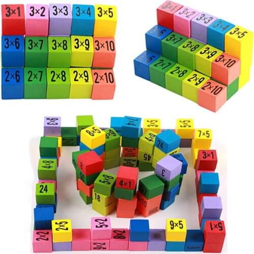 10*10 Figure Blocks Baby Learn Educational Toys Kids Montessori Wooden Toys 99 Multiplication Table Math Toy Gifts Children Toys