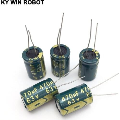 10 pcs Aluminum electrolytic capacitor 470 uF 63 V 13 * 20 mm frekuensi tinggi Radial Electrolytic kapasitor