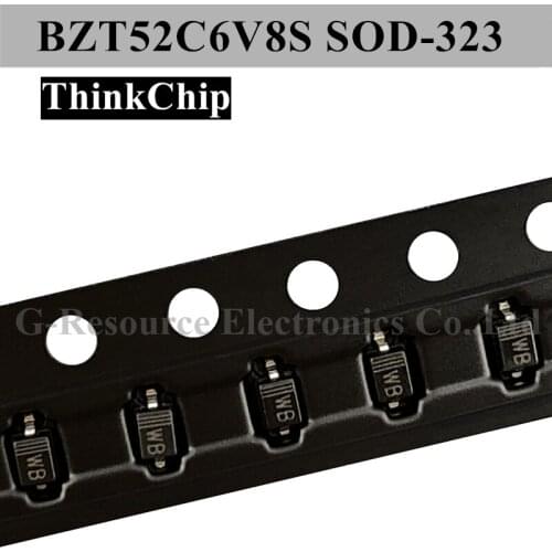 100pcs) BZT52C6V8S SOD-323 SMD 0805 voltage stabilized diode 6.8V SOD323 (Marking WB)
