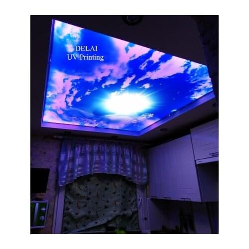 2018 49 Blue Sky /Print Ceiling tiles /PVC Stretched Ceiling Film/Home or Ceiling Decoration/Function as Ceiling Panel