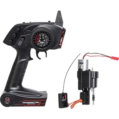 3CH RC Transmitter & Receiver + Gearbox for WPL B16 C14 JJRC MN66 1/16 RC