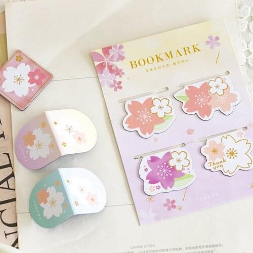 4 Pcs Cherry Blossom Magnetic Bookmarks Magnet Page Markers Assorted Book Markers Set For Students Reading