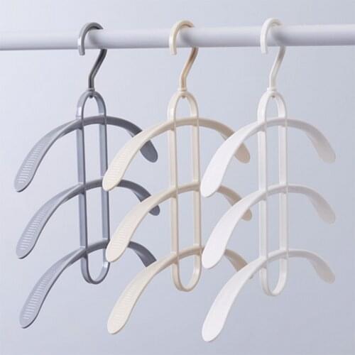 4PCS Multi-functional hanger clothes rack drying rack multi-layer can be stored clothes hanging clothes hanging