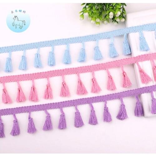 50 yards/roll) Hanging tassel Lace ribbon curtain fringe edge Craft DIY Handmade Sewing Wedding Decoration polyester Material