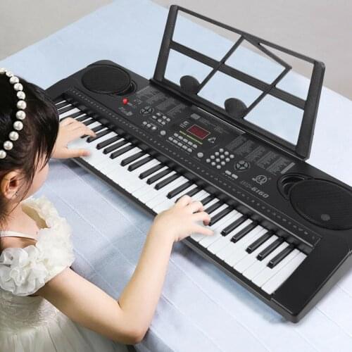 61 Keys Electronic Piano Keyboard Organ with Micorphone Music Keyboard Instrument with Music Stand Birthday Gift for Kids