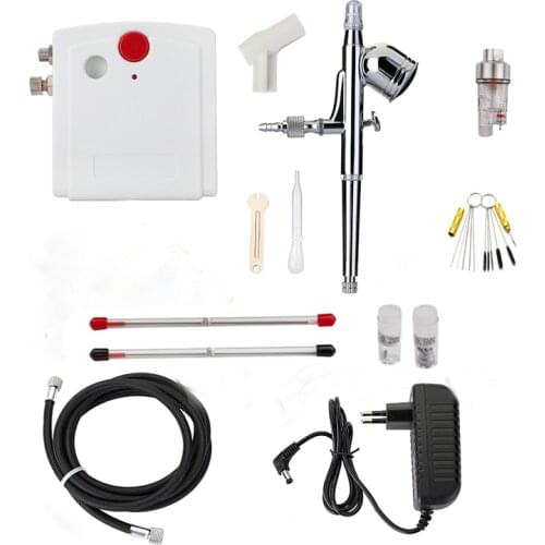 Dual-Action Airbrush Compressor Kit Air Brush Paint Gun Cleaning Tool Makeup Nail Paint Spray Gun Tattoo Body Car Paint