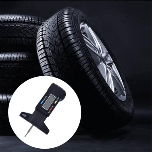 Digital Car Tyre Tire Tread Depth Gauge Meter Measurer Tool Caliper Thickness Gauges Tread Brake Pad Shoe Tire Monitoring System