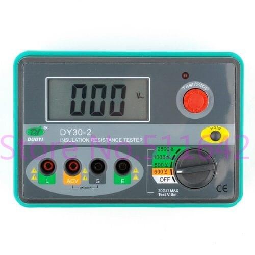 Duoyi DY30-2 Auto Range Digital Insulation Resistance Tester Megger Megometro 2500V 20G ohm