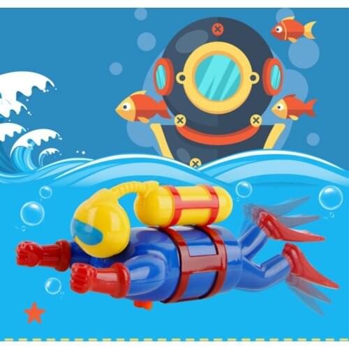 Baby Bath Toy Swimmers Scuba Diver Funny Toy Wind Up Clockwork Toys For Children Shower Cute Baby Kids Toys Wonderful Gift