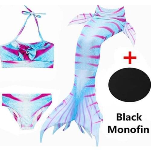 Girls Mermaid Tail Costume for Kids swimming mermaid tails Dress Vest Top With Monofin Swimsuit Mermaid Costume 4PCS Bikinis Set