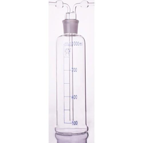 FAPEI Drechsel gas washing bottle ,Capacity 1000ml,Lab Glass Gas Washing Bottle,Shisha hookah