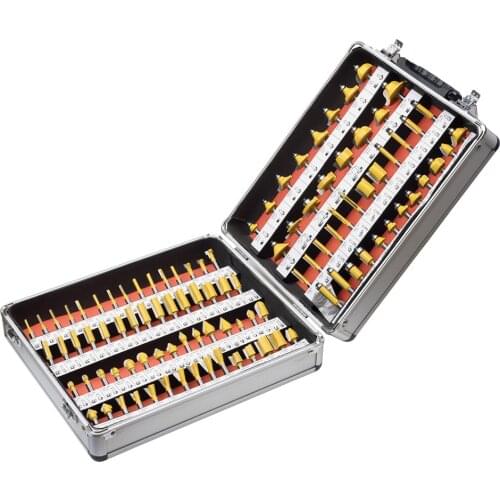 100pcs 1/4 inch 6.35MM Handle professional engraving woodworking milling cutter cemented carbide manual DIY milling cutter tool