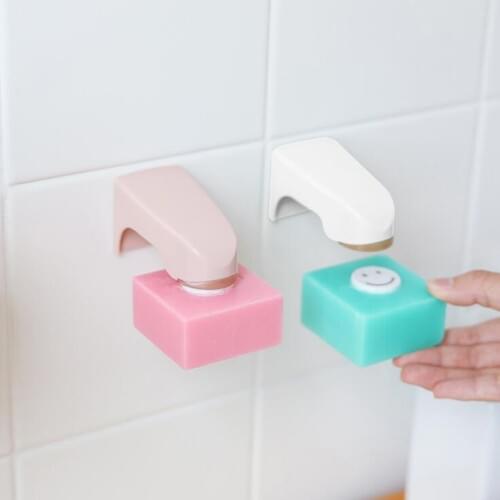 Creative Magnetic Soap Dish Container Dispenser Wall Attachment Adhesion Soap Holder for Kitchen Bathroom Accessories