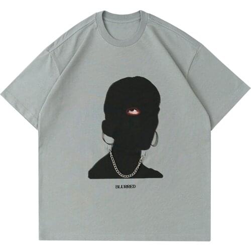 LACIBLE Tshirt Harajuku Streetwear Creative Print Punk Rock Gothic Tees Shirts Hip Hop Summer Casual Loose T-Shirts Tops