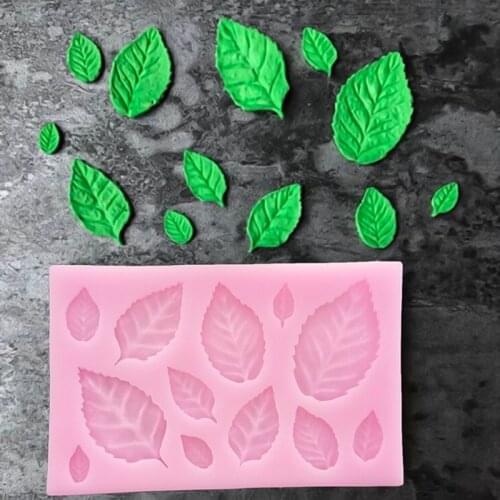 Leaf Mold Silicone Fondant Cake Decorating Tools Chocolate Baking Mould 3D Sugarcraft Resin Clay Homemade Bakeware