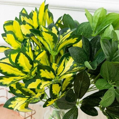 Mochu Simulation Plant Potted Decoration, Simulation Green Plant, Nine Hairs, Caiye, Duck Palm Plant