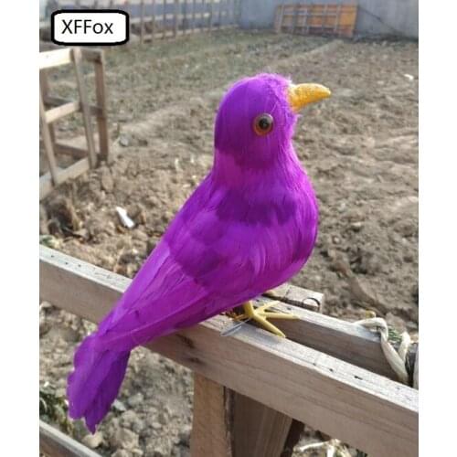 Real life pigeon model foam&feather pruple dove bird doll about 30cm xf0068