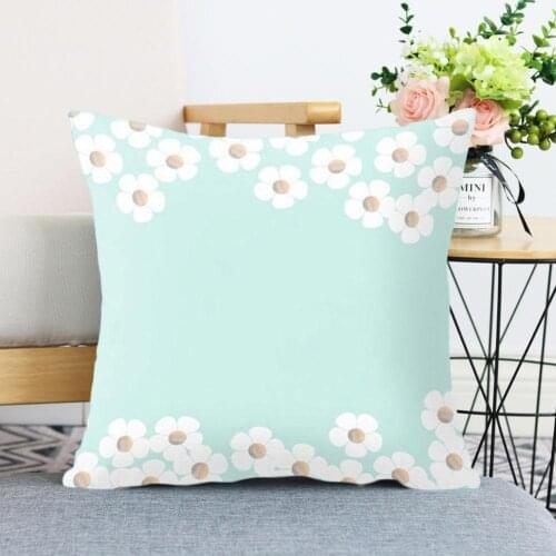 Mint Green Pillow Cover Geometric Print Cushion Covers Pillow Sofa Case Case Cushion Decorative Cover Pillows Throw G3F9