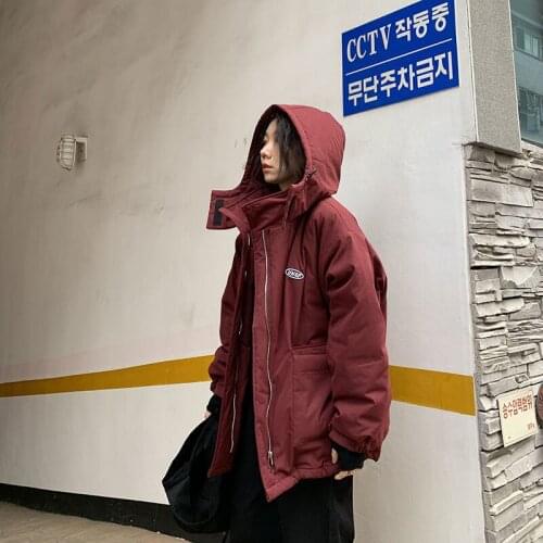 Womenscoat 2021 New Style Hat Padded Jacket Korean Version Loose Wild BF Tooling Zipper Cotton Padded Winter jacket