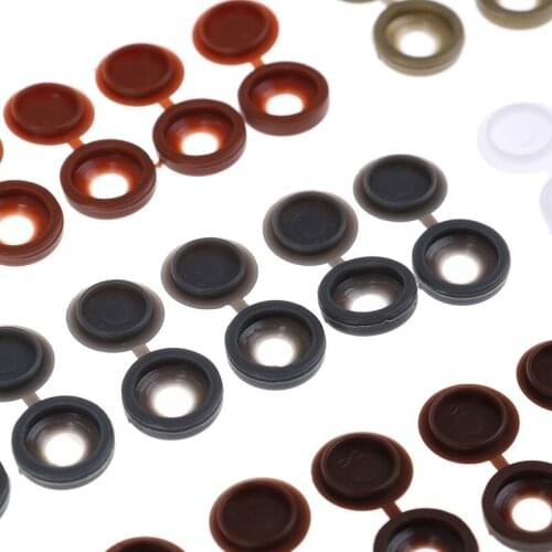 New 50Pcs Hinged Plastic Screw Cover Fold Caps Button For Car Furniture Decorative Cover 8 Colors