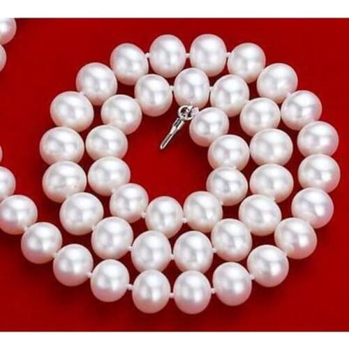 HUGE 18"10-11MM NATURAL SOUTH SEA GENUINE WHITE ROUND PEARL NECKLACE