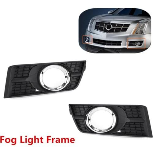 Car Front Bumper Left/Right Fog Light Lamp Frame Mesh Grille Case Cover For Cadillac SRX 2010 - 2016 25778388 25778389