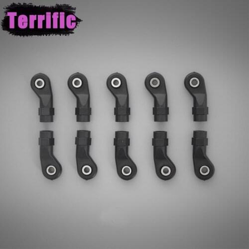 10Pcs Plastic offset & Straight M4 Rod Ends Link with Hollow Balls for 1/10 RC Crawler TRAXXAS TRX-4 TRX-6 Axial Capra SCX10 III